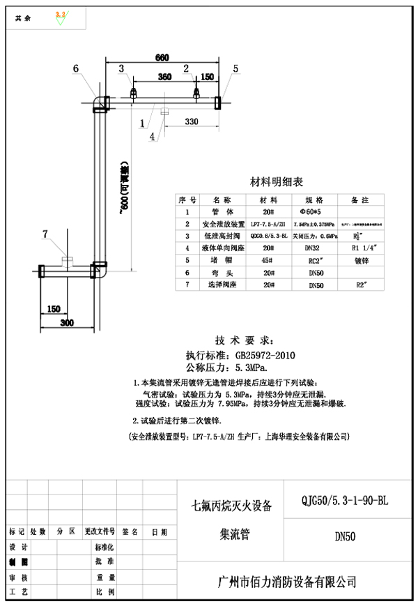 集流管/分流管气体疏通装置数值表